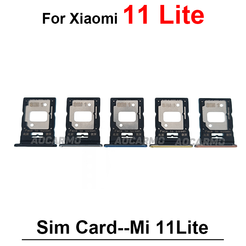 Sim Card For Xiaomi 11 Ultra Lite Mi 11T Pro 11Lite Sim Tray Holder Socket Slot Repair Replacement Parts