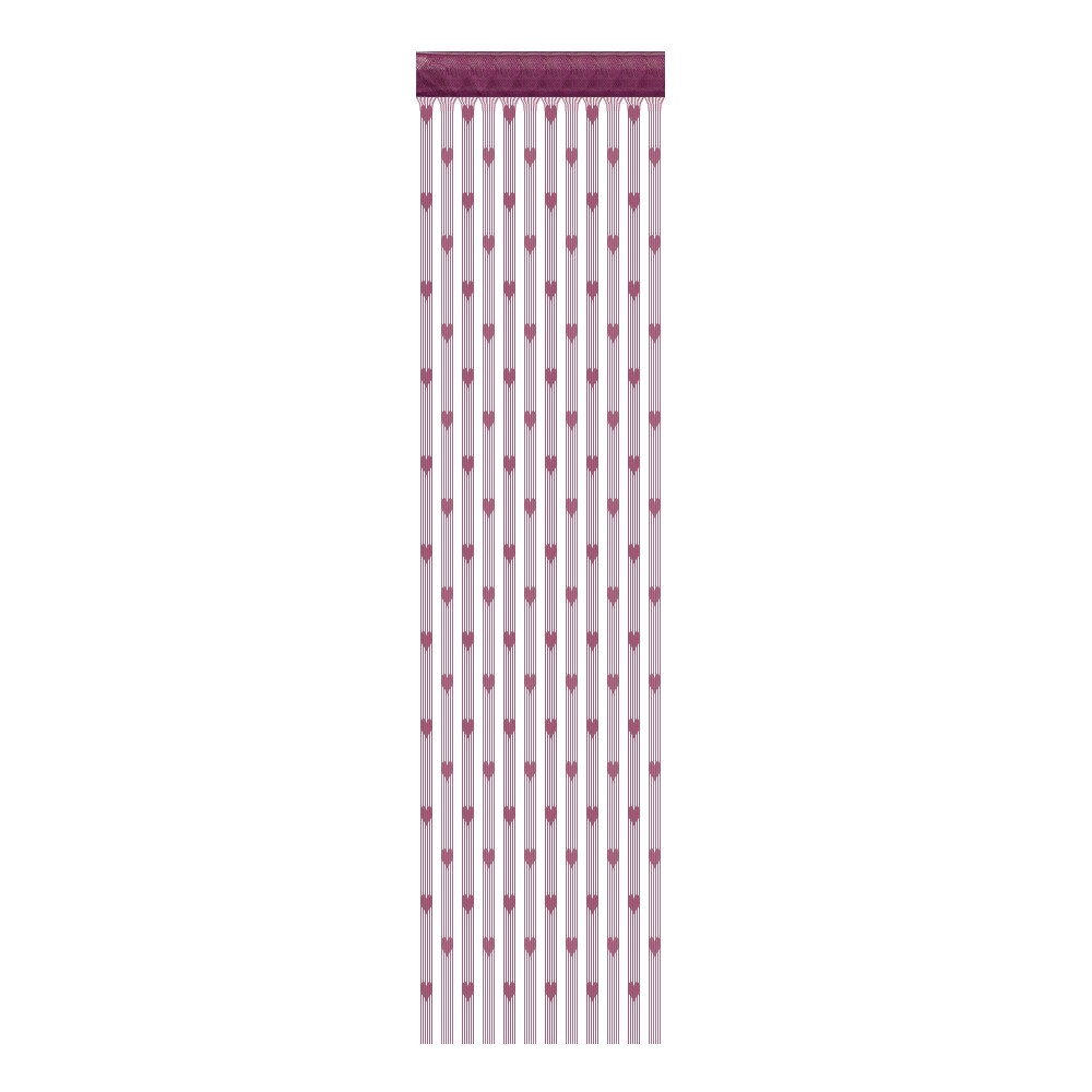 Rideau à cordes en forme de cœur d'amour, 50x200cm, diviseur de porte, cantonnière, pour salon, chambre à coucher, # P: Purple 