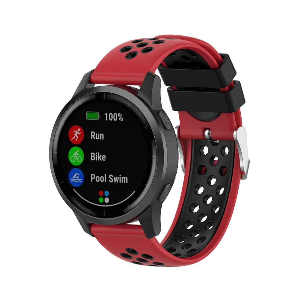 Silikone åndbar urrem til garmin vivoactive 4 4s smart ur armbånd 18mm 22mm armbånd udendørs sport correa