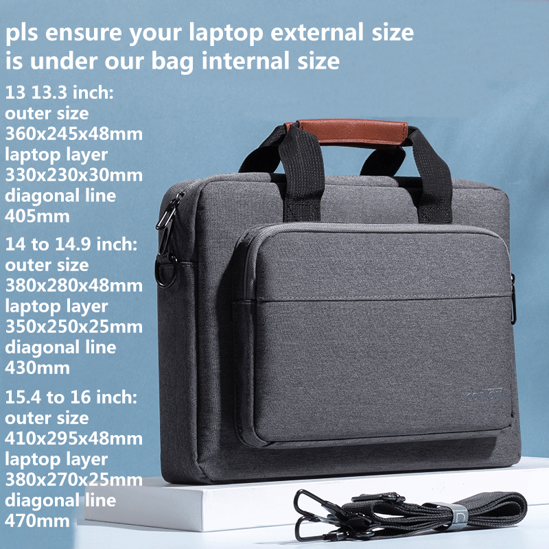 Laptoptas Zakelijke Messenger Schouder Handtas 15,6 inch voor MacBook Air 13 Pro 14 15 16 HP Dell Lenovo Asus Huawei Draagtas