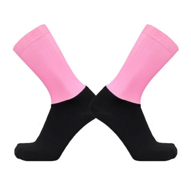 Calcetines antideslizantes de silicona de verano transpirables para ciclismo, calcetines deportivos de fútbol para hombre, calcetines para correr en bicicleta