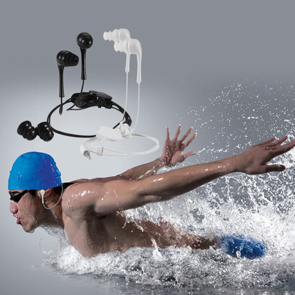 IPX8 Waterproof Earphones MP3 Headphone 3.5mm Jack Swimming Diving Wired Earphone Headset For Mobile Phone MP3 Player