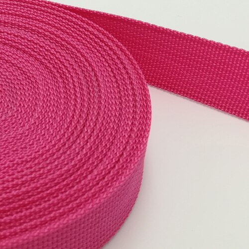 Polypropenband 20mm breda 45 yards tejp för väskor sy bälte band band flätat band plagg skor: 18 rosa rött