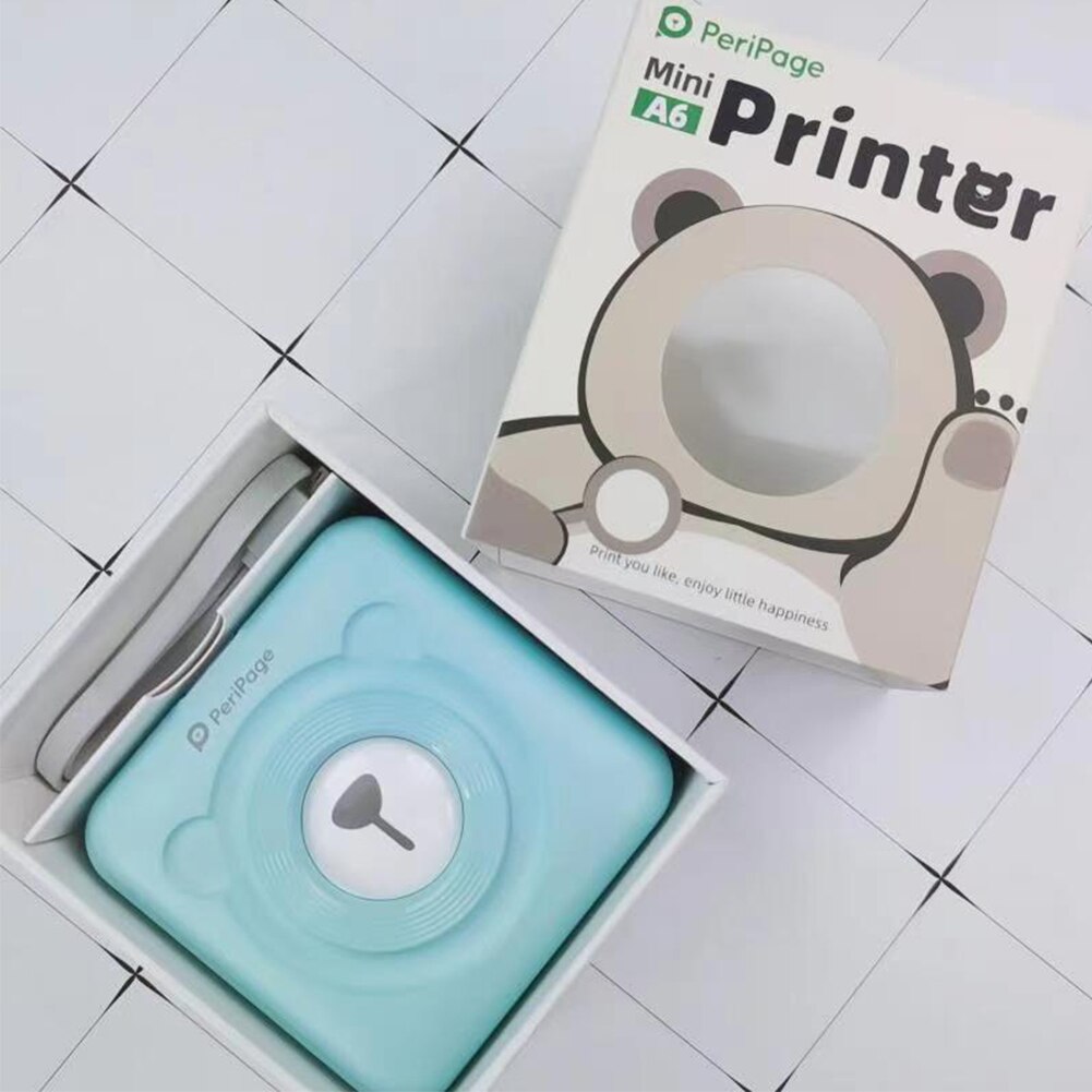Mini Portable Pocket Thermal Photo Printer 203 Dpi Mobile Bluetooth Wireless Thermal Printer Paper Sticker Label Printer for Ho