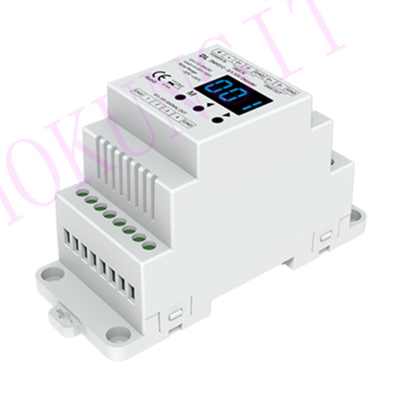 DMX512 to 4CH 0-10V Decoder DL Guideway DMX512 Signal Converter 0-10V LED Dimmer DMX 512 Signal to 0-10V Signal RGB/RGBW Control