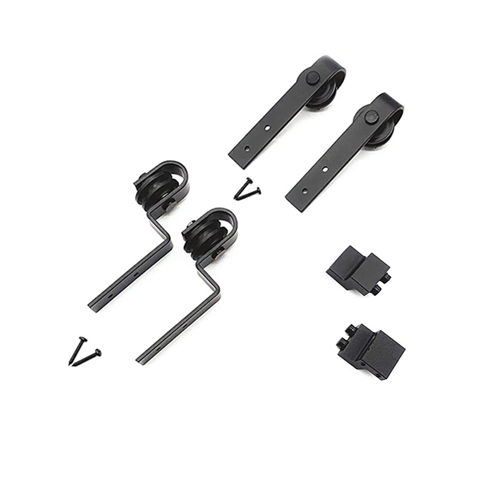 LWZH Rulli hardware per porte scorrevoli dell'armadio per ganci per porte scorrevoli circonvallazione in modo ecologico (non includere traccia): Argento