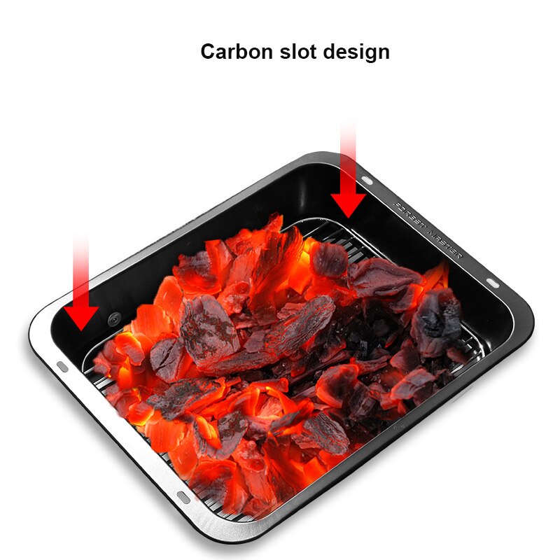 Kbxstart Houtskool Bbq Grill Patio Opvouwbare Barbecue Kachel Draagbare Outdoor Camping Picknick Bbq Accessoires Gereedschap