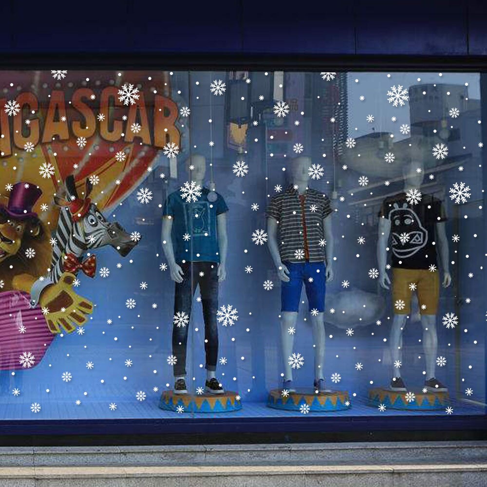 Glædelig jul wallstickers snefnug vindue wallsticker værelse dekoration pvc vinyl år boligindretning aftagelig #40