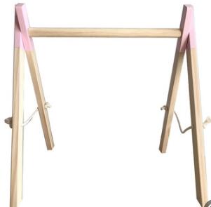 Nordic Stijl Babykamer Decor Play Gym Speelgoed Houten Nursery Zintuiglijke Speelgoed Baby Kamer Kledingrek Accessoires Fotografie Props: only pink gym