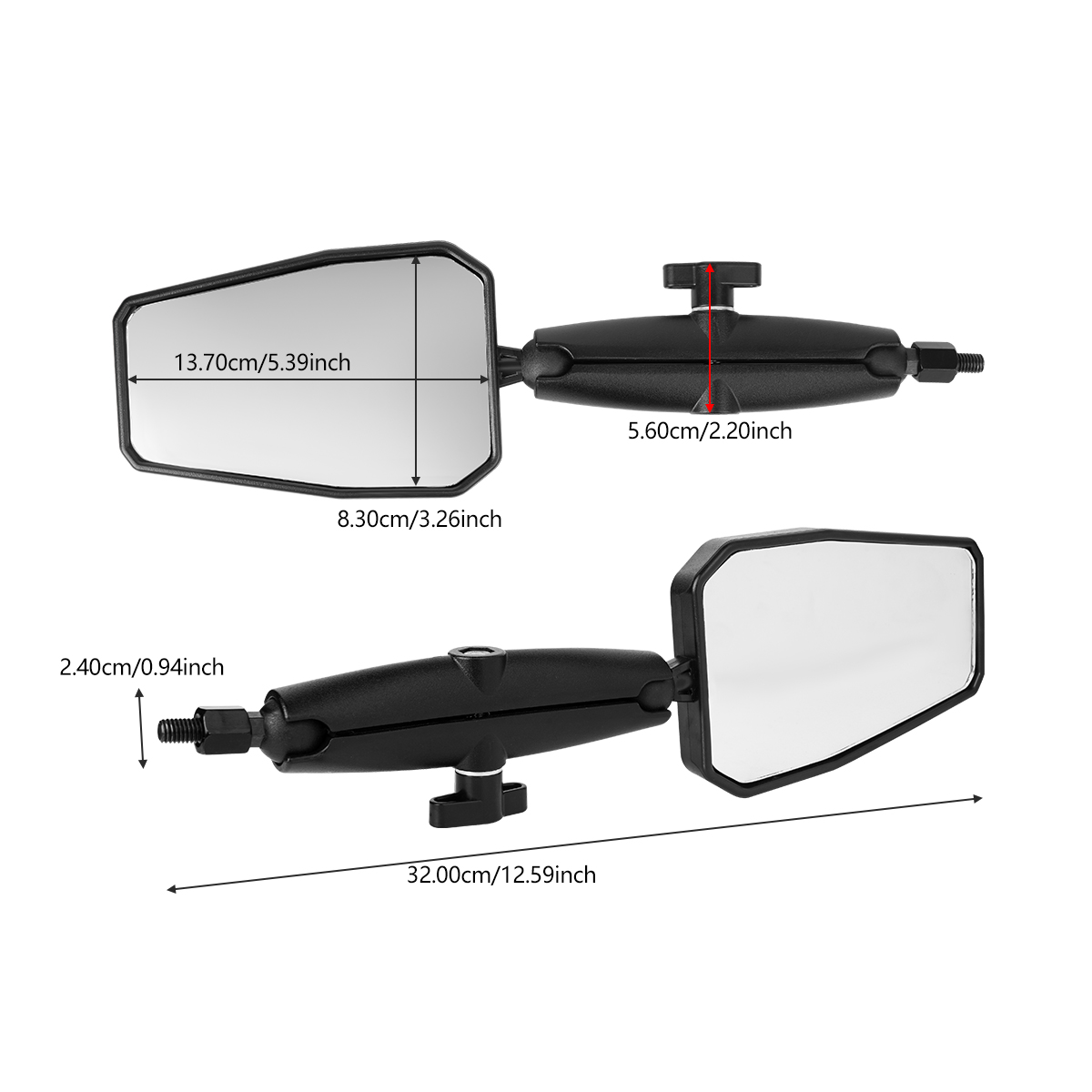 Bike Rear View Mirror Reflector Adjustable Rotatable Handlebar Mirror Clear Rearview Electric Scooter Cycling Bicycle Accessorie