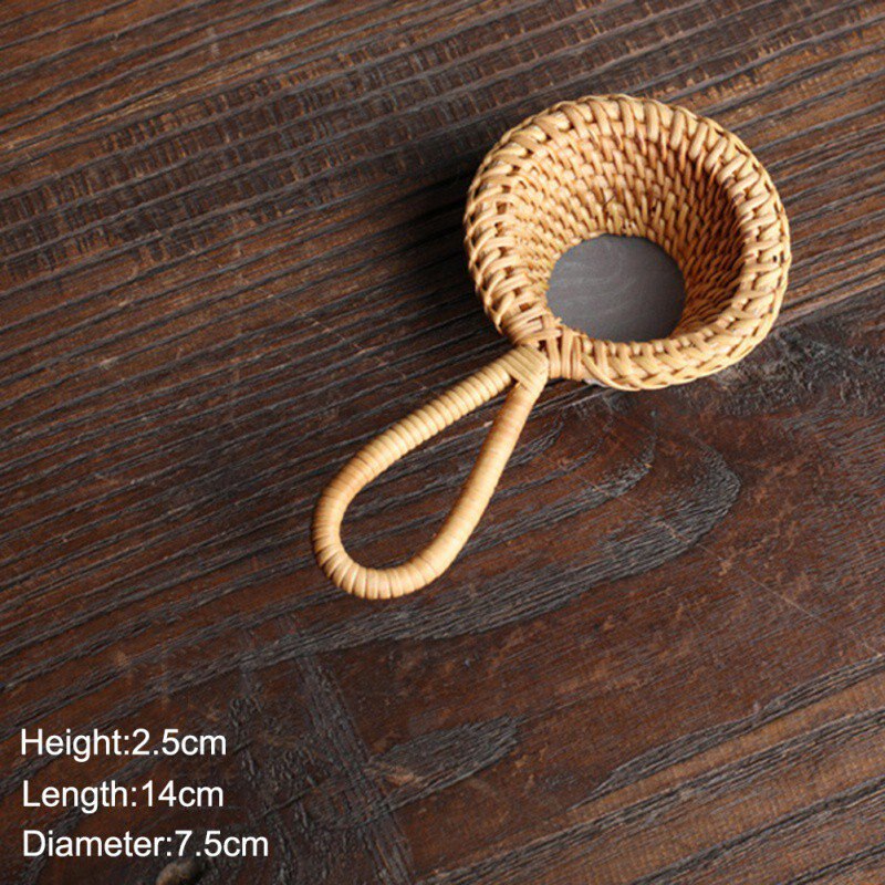 Japan Teaism Tea Table Decor Tea Decorative Tea Strainers Bamboo Rattan Gourd Shaped Tea Leaves Funnel Ceremony Accessories: A4