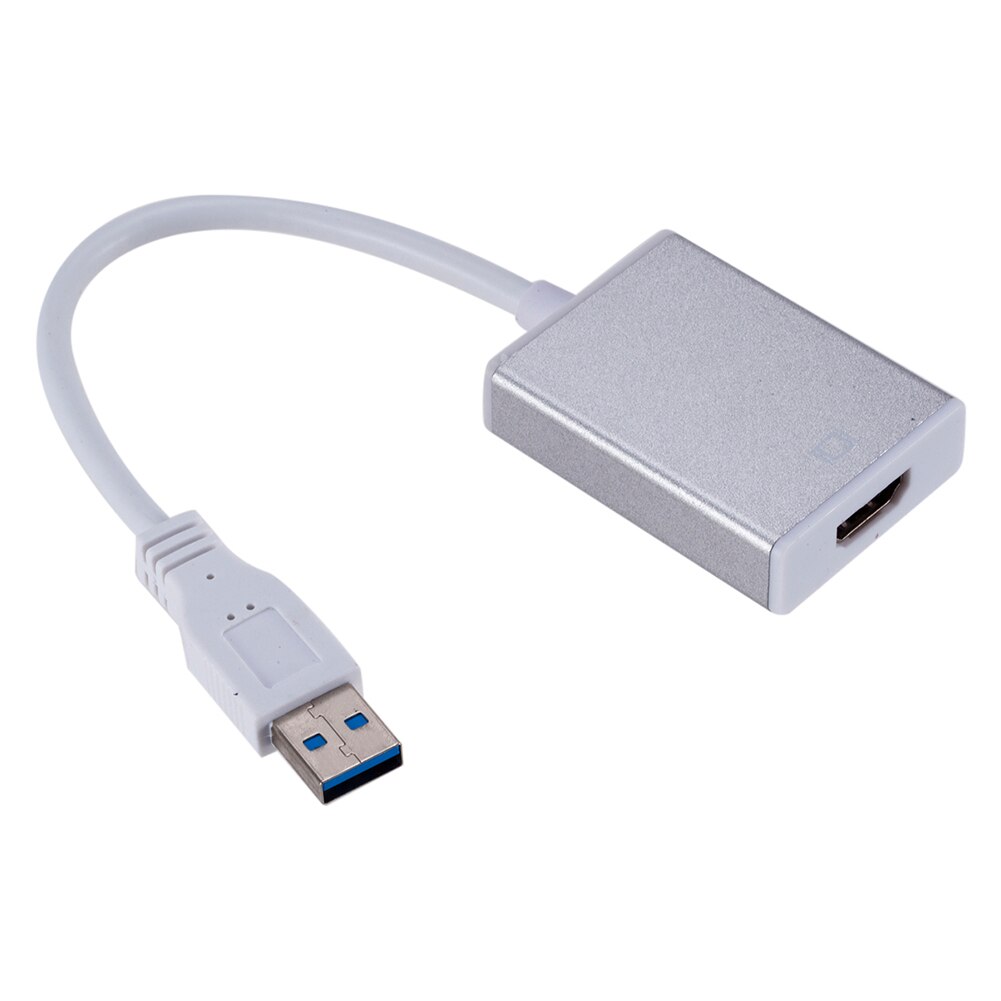 Usb 3.0 Naar 1080P Hd Hdmi-Compatibel Video Kabel Adapter Converter Externe Grafische Kaart Voor Windows 8 7: White