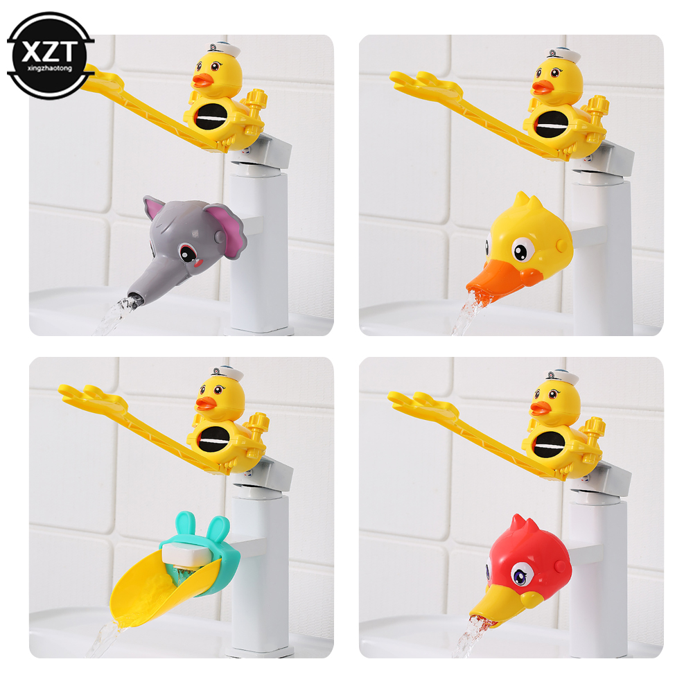 Cartoon Faucet Extender For Kids Hand Washing In Bathroom Sink Animals Accessories Kitchen Convenient for Baby Washing Helper