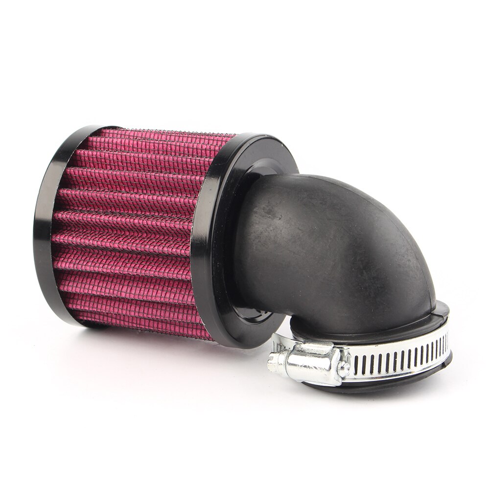 90 Graden Luchtinlaatfilter Met Klem Clearnerreplacement Voor Motorfiets 45 Mm-48 Mm Id Pijp 90 ° Bobber chopper Cruiser: Black