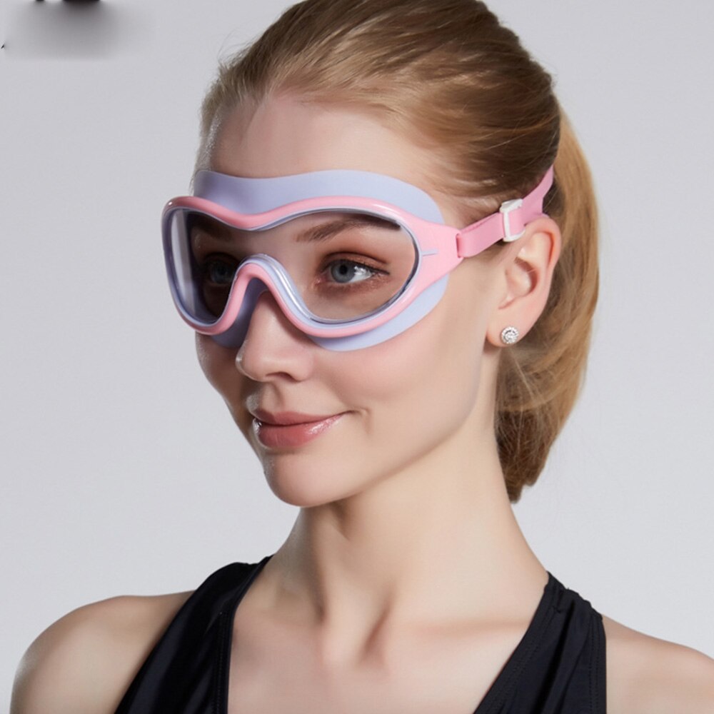 swimming goggles big frame HD trend waterproof anti-fog swimming glasses men and women adult goggles