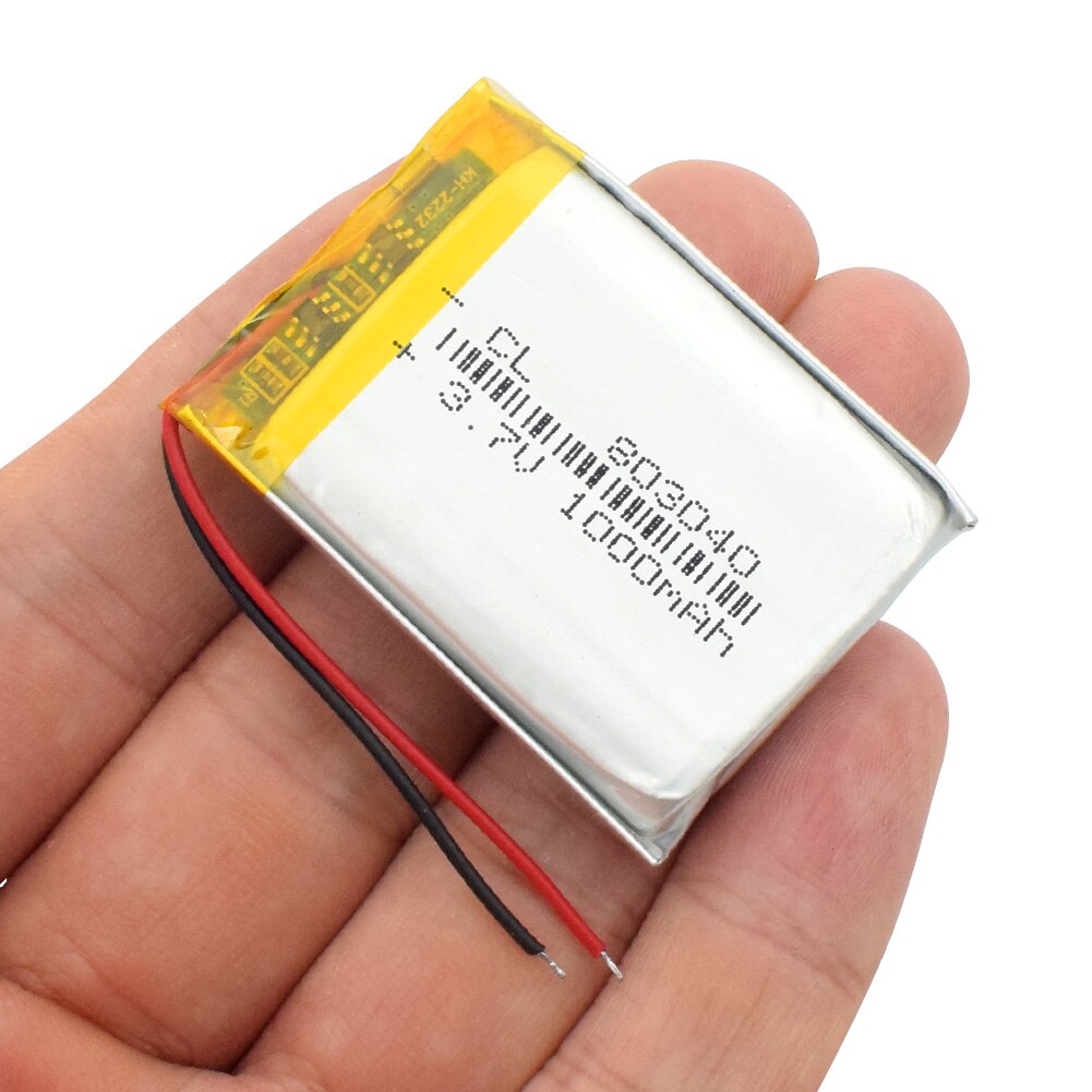 803040 3,7 V 1000mAh Lipo batería de repuesto de litio li-po batería recargable para Altavoz Bluetooth PDA
