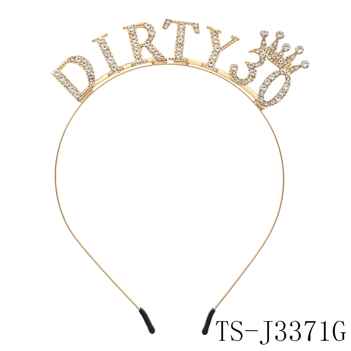 Diadema de feliz cumpleaños con letras en inglés y diamantes de imitación brillantes para mujer, Material de aleación de Zinc, joyería de , accesorio Popular para el cabello: Rosa