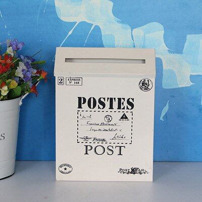 Boligindretning retro metal postkasse væghængt postkasse spand avis brev postkasse opbevaringsholder haveindretning: G