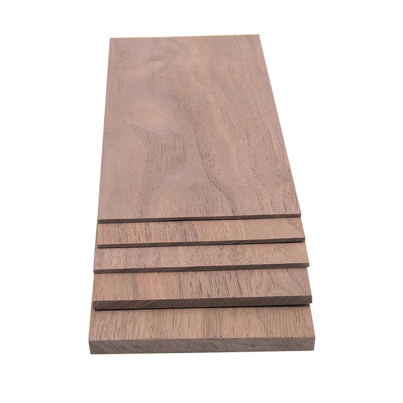 Tablero fino de nogal negro de América del Norte, hecho a mano, hoja fina de madera maciza, tablero de madera pulida, compatible con tamaño personalizado