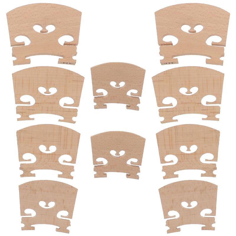 10 Stuks Viool Brug 1/8, 1/4, 1/2, 3/4, 4/4 Draagbare Fiddle Bridge Vervanging Deel