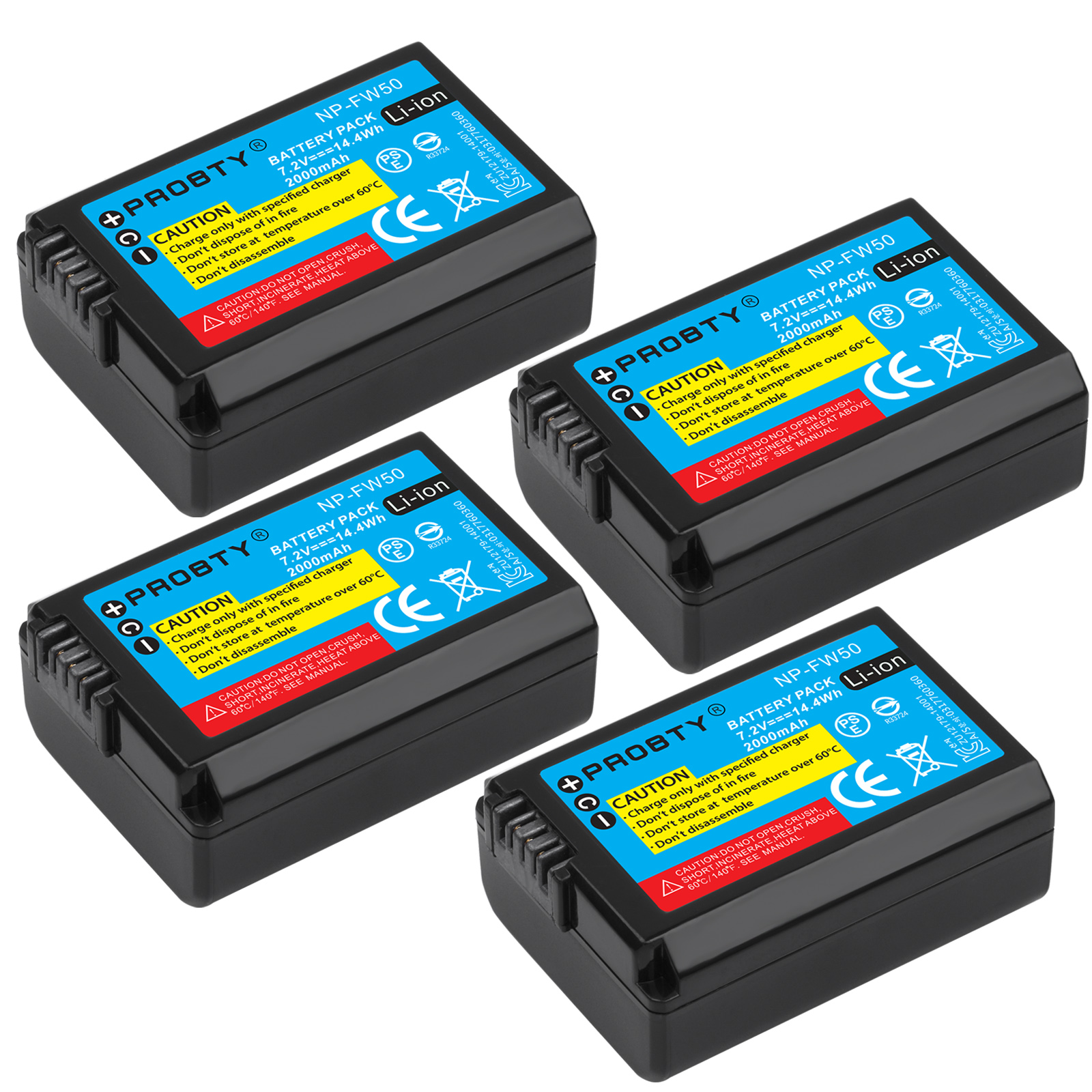 2000 mah np  fw50 np-fw50 batteri akku + ledet usb dobbelt oplader til sony nex -7 nex -5n nex -5r alpha  a5000 a6000 dsc -rx10 a7ii a7s: 4 stk batteri