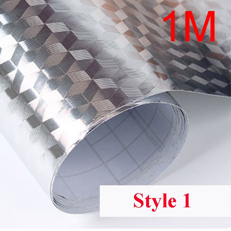 Olie-Proof Waterdicht Keuken Stickers Zelfklevende Brandwerende Ontvochtiging Meeldauw Proof Sticker Voor Meubels Keuken Gadget: 1M