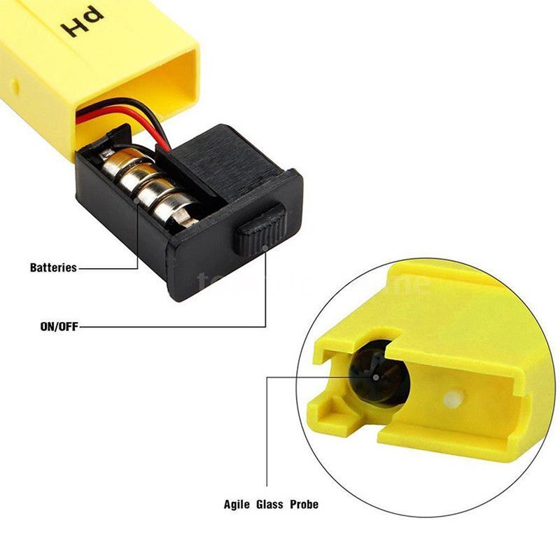 PH Test Pen Portable Level Electrode Sensor Reader PH Meter For Pond Life Water Lab Use Without Battery