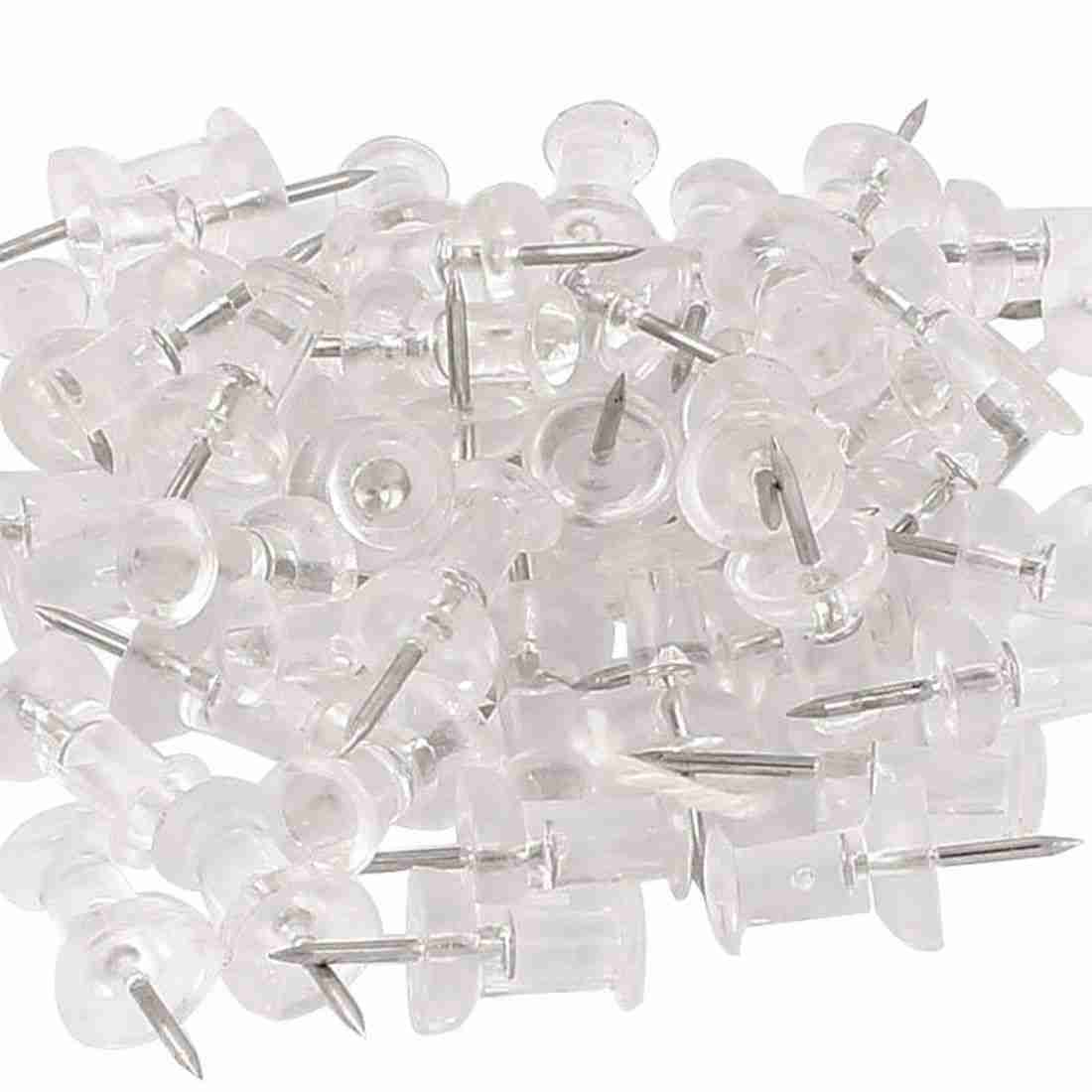 Home office plastic coating thumbtacks 50 Transparent