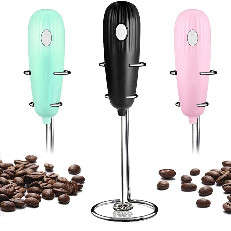 Milk Frother Handheld Electric Whisk Foamer Maker for Coffee Latte Chocolate Egg Mixer with Stand
