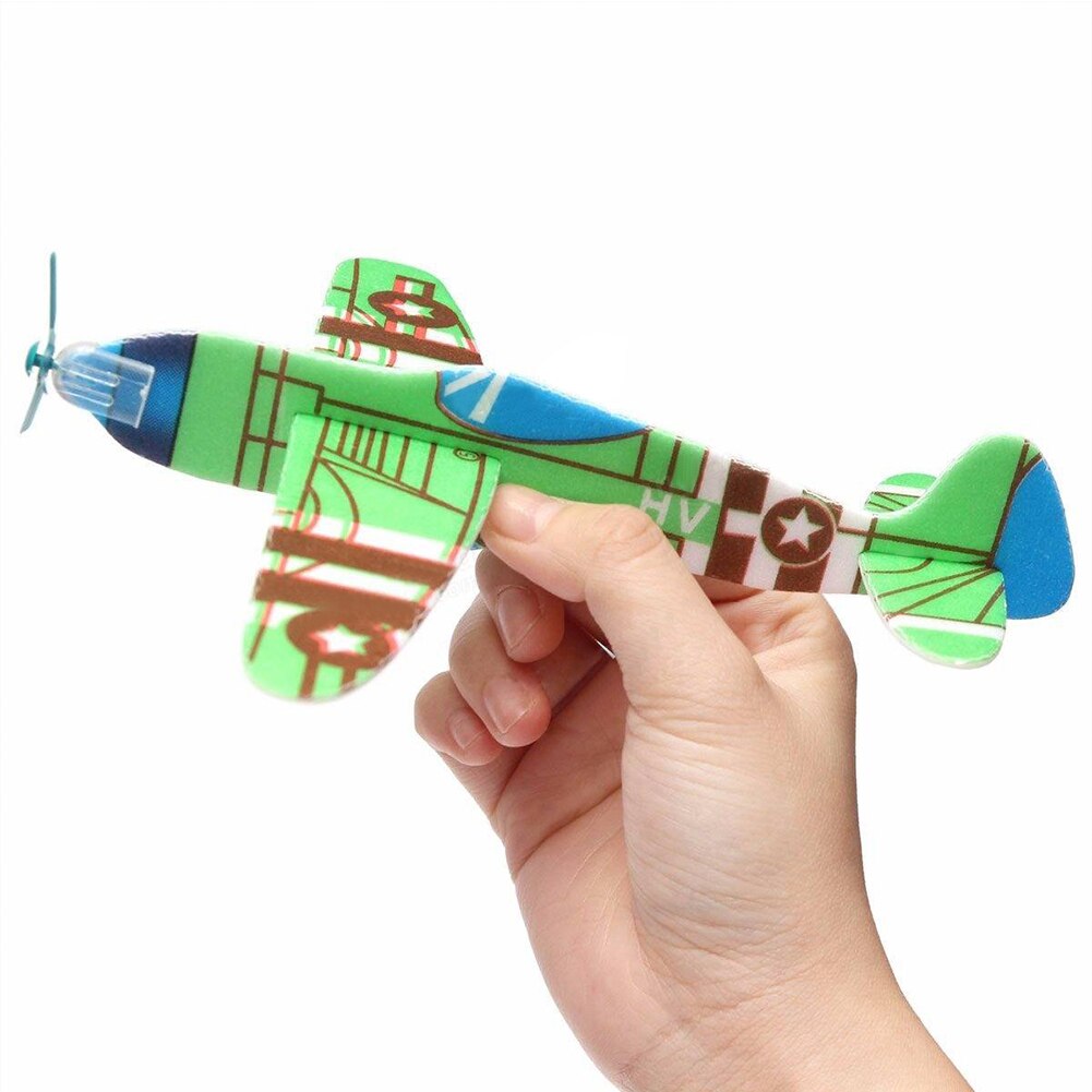 10pcs/set Outdoor Playing Lawn Home Kids Durable Flying Garden Cute Kindergarten Foam Planes