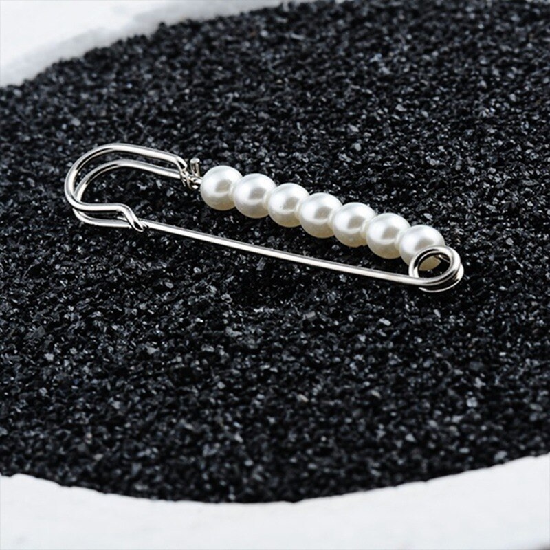 1-6 Stks/set Crystal Broche Pin Knop Jurk Strass Simulatie Parel Gesp Broches Voor Vrouwen Hijab Pins Accessoires Sieraden: 10