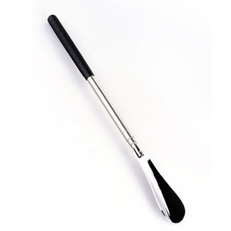 Retractable Shoe Horn Home Adjustable 3-sections Stainless Steel Material 31-65CM Non-slip Handle Metal Shoe Lifter