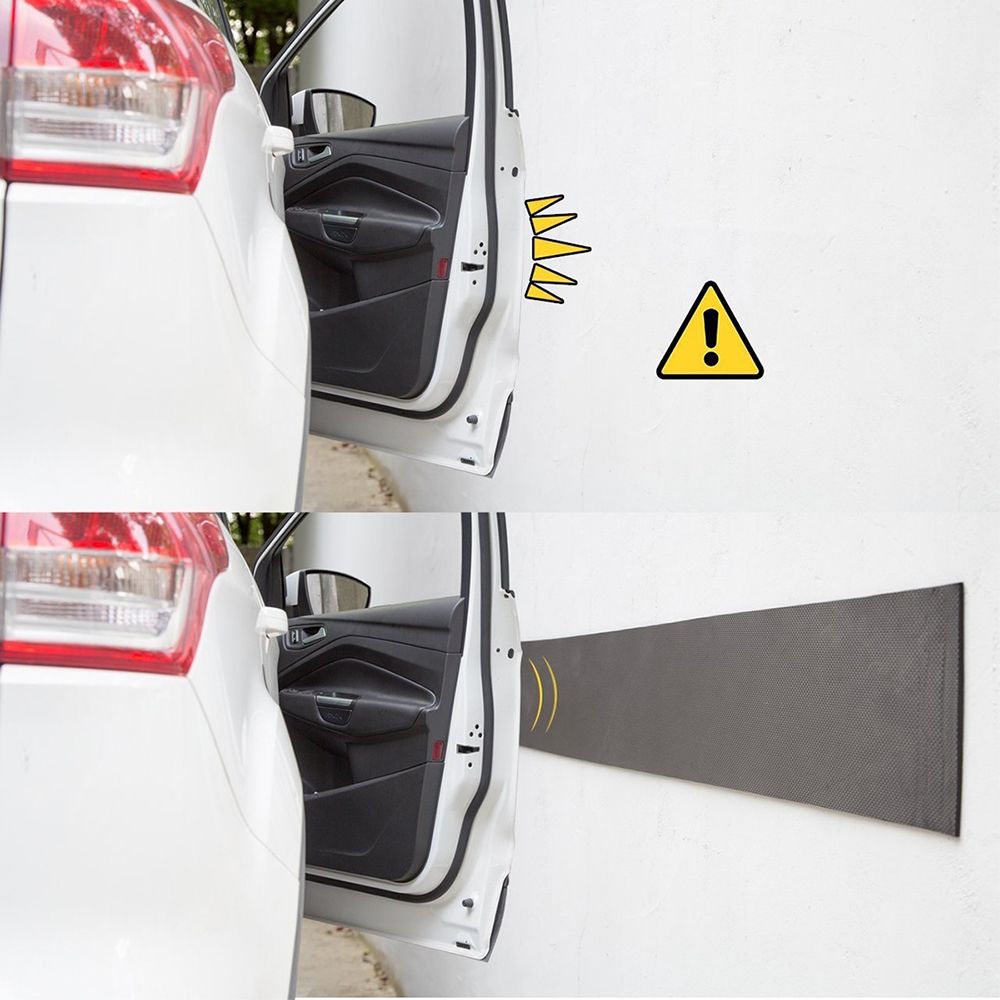 200x20cm Auto Safety Parking Bumper Wall Guard Car Door Protector Garage Rubber