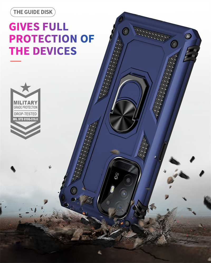 Funda de teléfono A prueba de golpes para OPPO A94 5G, carcasa trasera de PC dura con anillo de soporte magnético para coche Reno 5Z 5 Z Reno5Z A 94 Oppoa94