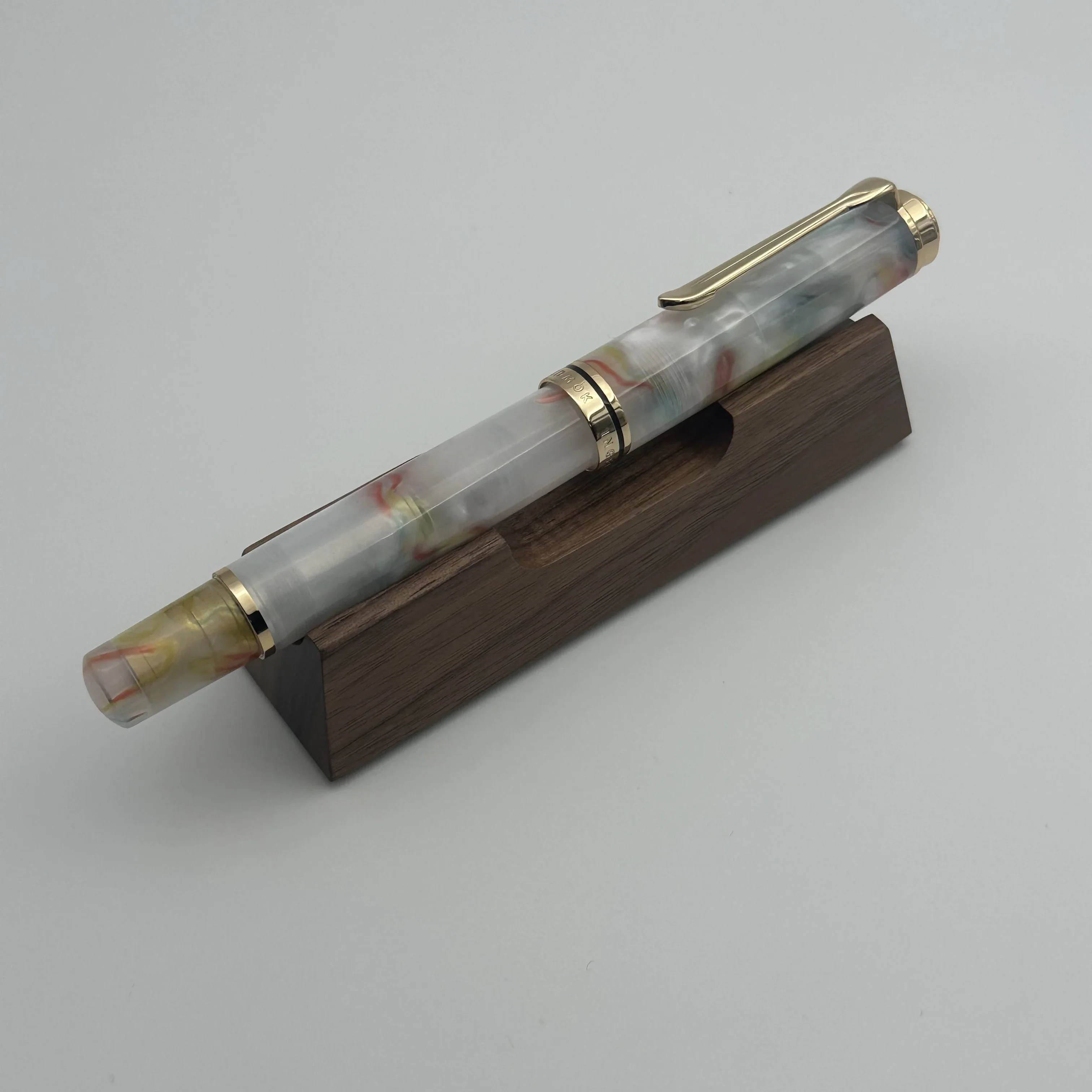 Admok M800 Pen Acrylic Piston Fountain Pen Schmidt Nib F M B 0.5 0.7 1.0MM Nib Golden Clip Writing Office Pen: Navy Blue / EF