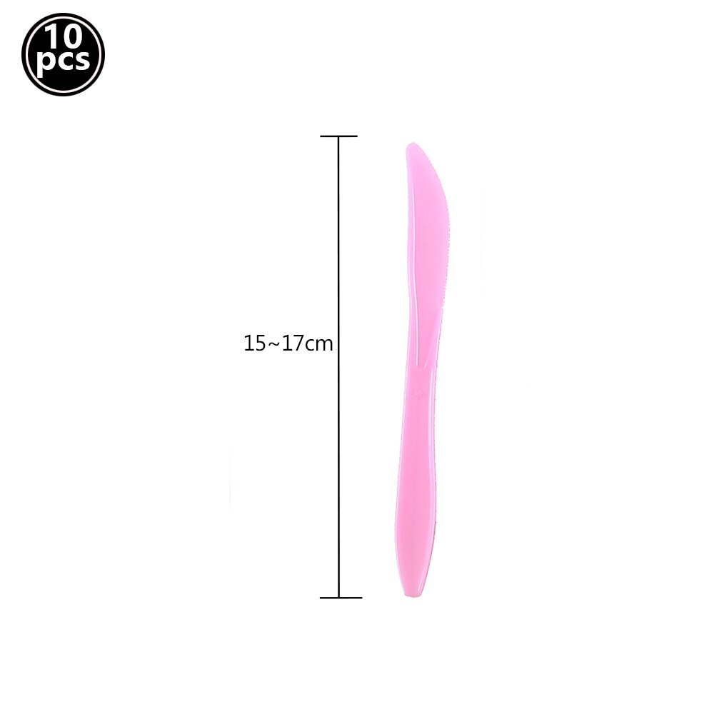Llama Cactus – vaisselle jetable à motif d'alpagas, assiettes, gobelets, serviettes, décorations pour fête prénatale: 10pcs knives