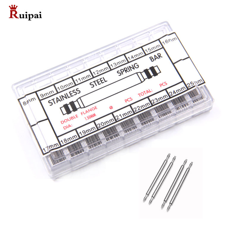 RUIPAI-correas de resorte para reparación de relojes, 360 Uds. De diámetro, 1,5mm, 8-25mm, servicio de relojería