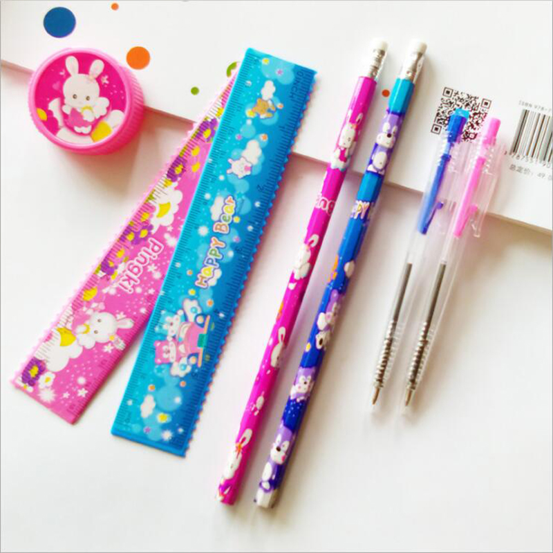 1 set of mathematical drawing set portable stationery box painting supplies 9 sets of office and learning tools