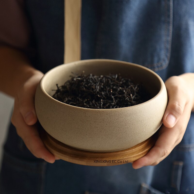 Ceramic Round Storage Jar with Lid Household Snack Storage Box Kitchen Food Storage Jar Household Storage Supplies