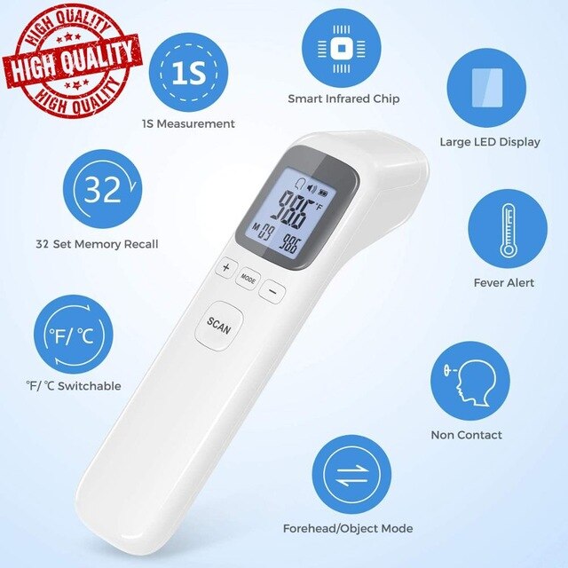 Professionele Digitale Non-Contact Infrarood Thermometer Temperatuur Meter Instrument Non-contact Ir Thermometer: type 2