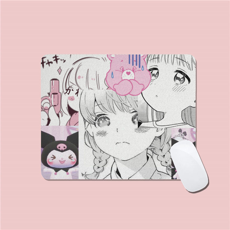 Kawaii Muismat Leuke Muismat Bureau Olieverf Gaming Bureau Matten Gamer Ronde Vierkante Deskpad Office Home Pc computer: 21x26cm 4