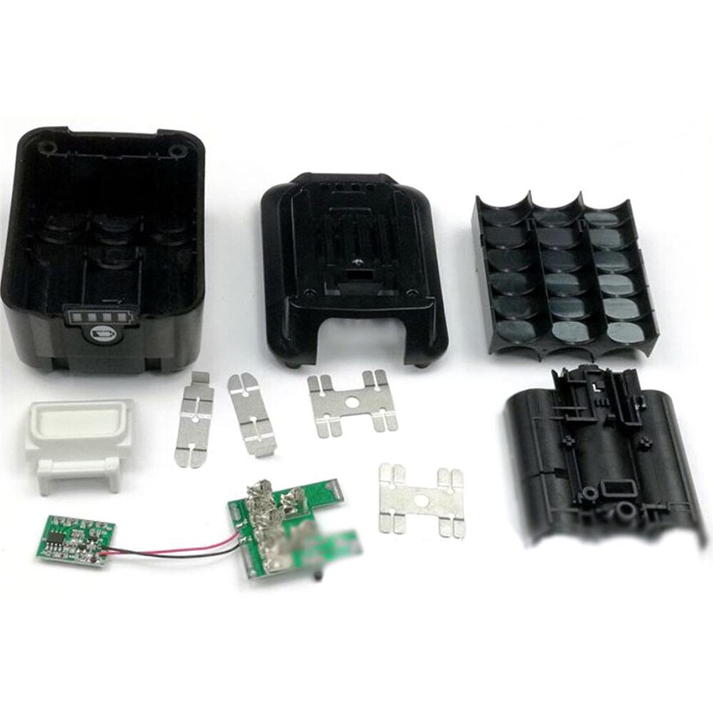 Para Makita 10,8 V 12V BL1015 BL1020 BL1041 reemplazo de la batería de litio Kit de carcasa con indicador de potencia LED