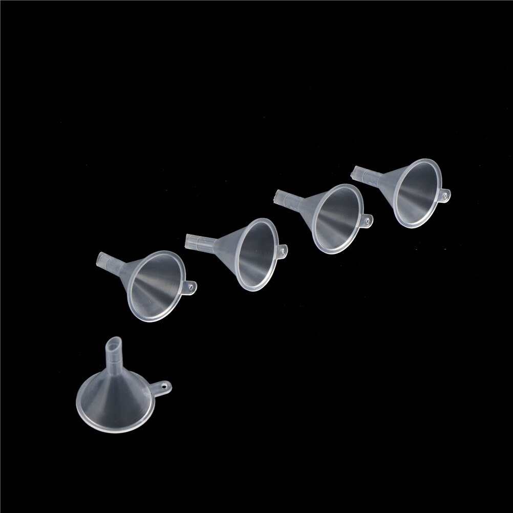 10 stuks/partij transparante plastic mini trechter trechter keuken kookaccessoires gadgets parfum emulsie verpakking hulpgereedschap