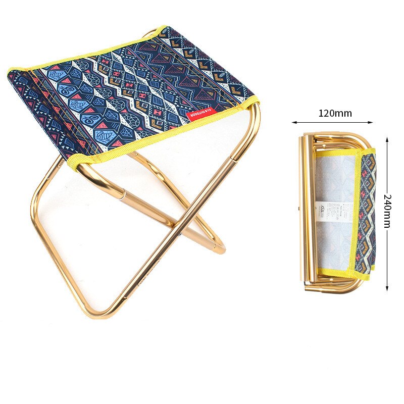 Camping skammel foldbar samll stol bærbar lejr skammel til camping fiskeri vandreture havearbejde strand, camping sæde med bærepose: B