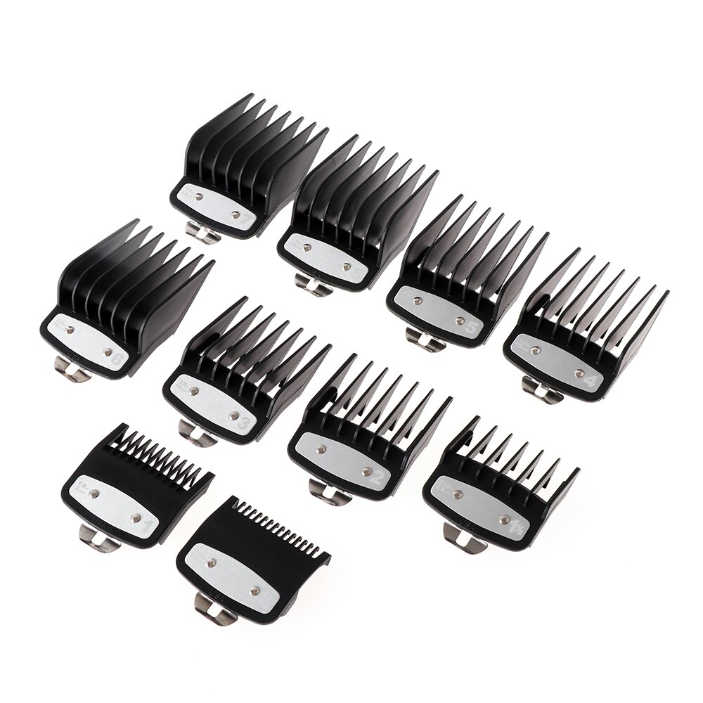 10 Sizes Durable Hair Clipper Limit Comb Black Barber Hair Trimmer Replacement Salon Cutting Guide Comb Attachment