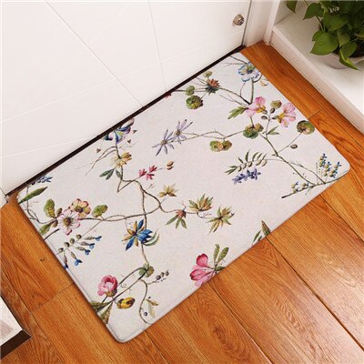 neue Heimat Dekor Bunte Blumen Teppiche rutschfeste Küche Teppiche für Zuhause Wohnzimmer Fußmatten 40X60 50X80 cm: 2 / 40x60cm