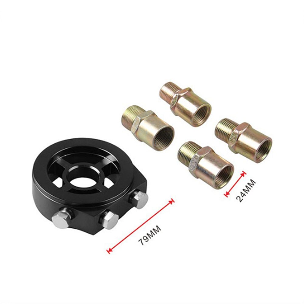 Universal Oil Filter Temperature Pressure Gauge Sensor Adapter Sandwich Plate Oil Pressure Gauge Adapter