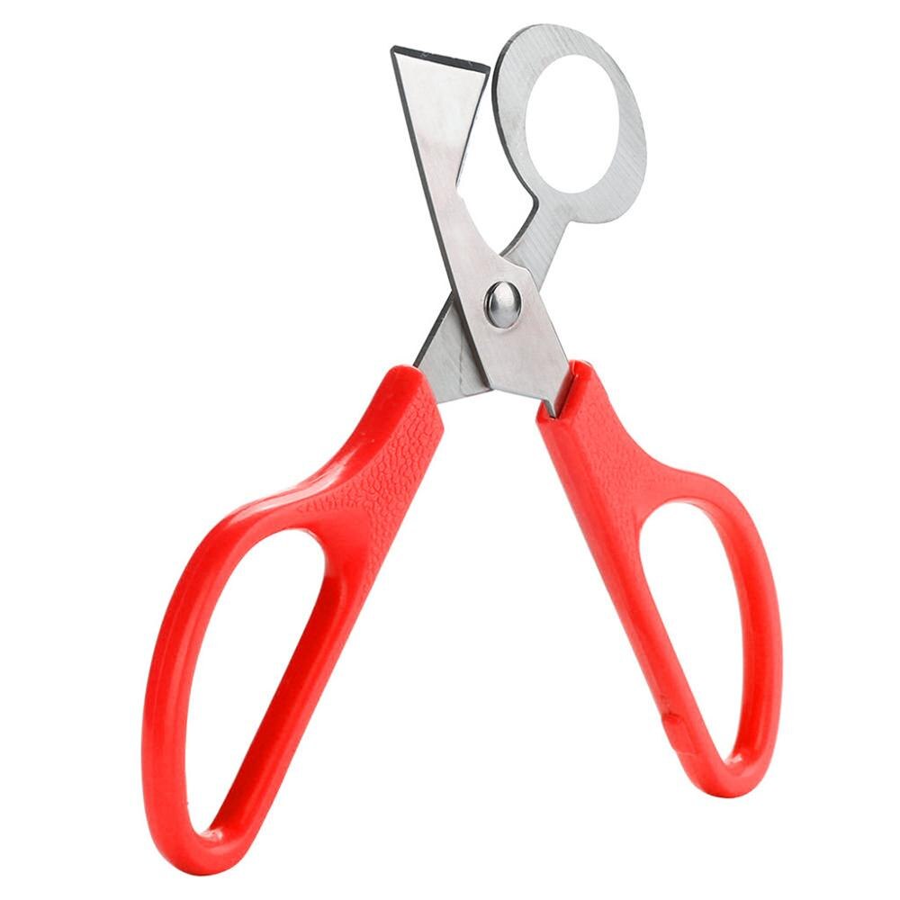#37 Pigeon Quail Egg Scissors Cracker Opener Cigar Cutter Stainless Steel Tool Scissors Cracker Opener Cutter Cutting Device: Red