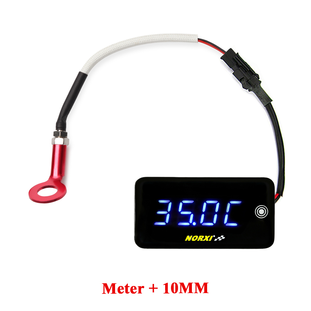 Motos 3 en 1 culata temperatura voltios tiempo ajuste de brillo automático para YAMXHA NMAX pantalla Digital LED medidor cuadrado: Lavanda