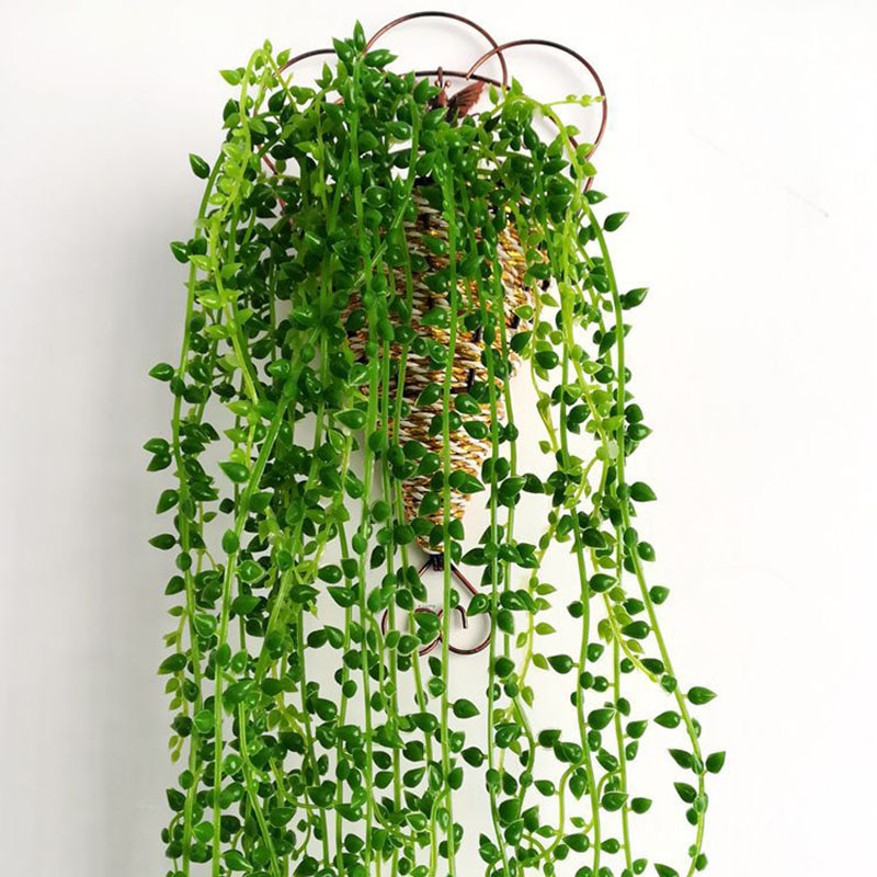 Color : Green, Size : One Size U/D HLIAN Artificial Succulents Pearls Fleshy Green Vine Flowers Hanging Rattan Wall Simulation Flower Lover Tears Succulent Plants